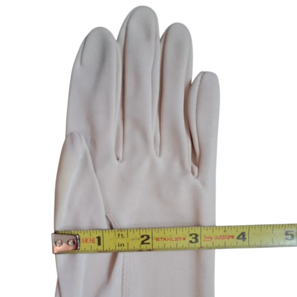 Vintage‎ Opera Gloves Lot 2 Leather Brown Sz 6.5 & Crescendoe Nylon 7.5